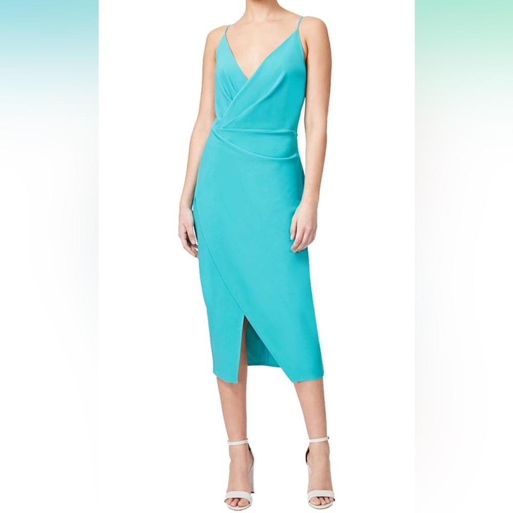 Betsey Johnson Women's Scuba Crepe V Neck Dress